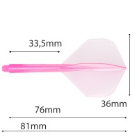 Condor Dartflight Zero Stress Standard, Gr. L, pink, 33,5mm, 3 Stück