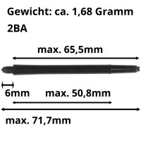 Nylon-Schäfte schwarz 7cm, 3 Stück extra lange Schäfte