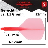 Condor Dartflight Zero Stress, Small S, short, Rot, Gr. S, 21,5mm