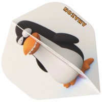 Pinguin Dart Flight weiß mit Motiv, 3 Stück