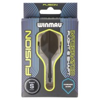 Winmau Fusion Dart Flight und Shaft, Standard, dunkelgrau, short, 22mm