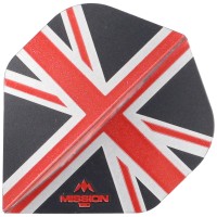 Mission Alliance Union Jack Flights, 150 Micron, No2, 3 Stück, schwarz&rot