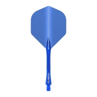 Winmau Fusion Dart Flight und Shaft, Standard, azur blau, medium, 34mm