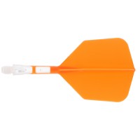Cuesoul integrierte Dart Flights AK7, Standard S, Orange Transparent
