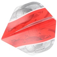 Pentathlon Silver Edge Dartflight, extra stark, Standard, rot, 3 Stück