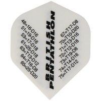 Pentathlon Dartflight Scorer-Weiß, 3 Stück