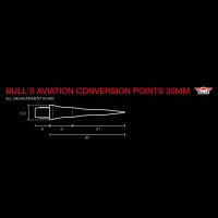 Steeldart Spitze schraubbar Aviation Conversion Points 30mm, schwarz
