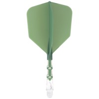 Cuesoul integrierte Dart Flights AK7, Standard M, grün transparent