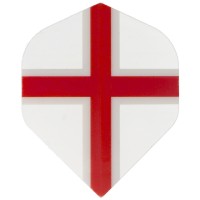 England Dartflights, transparent, 3 Stück