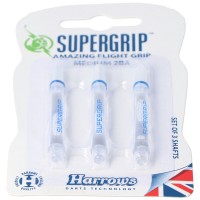 Harrows Supergrip Medium, 2BA,3er Set, transparent/blau