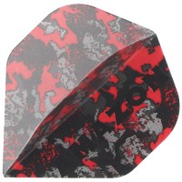Dart Flights Camouflage rot grau Standard No.2, 44x36mm