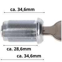 Zylinderschloss für den Löwen Dartautomat, 28,6 mm