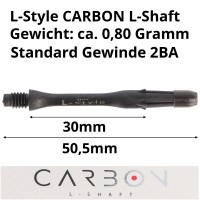 L-Style Schaft Carbon, 300 Silent Slim, schwarz, 3 Stück
