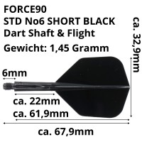 Force 90, Flight & Shaft System, short, No.6, schwarz