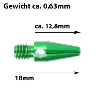 Aluminium Dart Schaft hellgrün, micro, 20mm