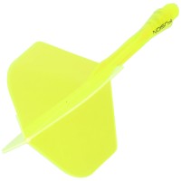 Winmau Fusion Dart Flight und Shaft, Standard, neon gelb, medium, 34mm