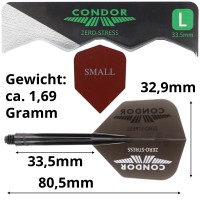 Condor Dartflight Zero Stress, mit Aufdruck, Small L, 33,5mm