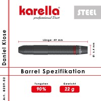 Daniel Klose, Steeldart 90% Tungsten, 22gr