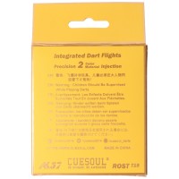 Cuesoul integrierte Dart Flights AK7, Standard M, gelb transparent