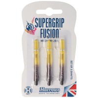 Harrows Supergrip Fusion, Dartschaft gelb, Medium, 2BA, 3 Stück