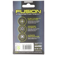 Winmau Fusion Dart Flight und Shaft, Standard, weiß, medium, 34mm
