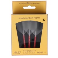 Cuesoul integrierte Dart Flights AK7, Standard L, transparent rot