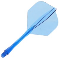 Winmau Fusion Dart Flight und Shaft, Standard, azur blau, medium, 34mm
