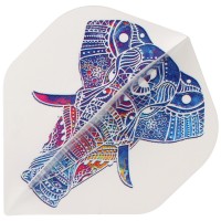 Metronic Dartflight, Standard No.2, Multicolour Elefant, 3 Stück