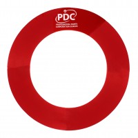 Dartboard Surround mit PDC Druck, rot, 4-teilig, steckbar