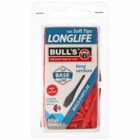 Bull&#39;s Longlife Long Softspitzen, 6mm, rot, 100 Stück