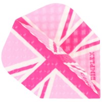 Harrows Dimplex Dartflight, Union Jack, Standard, pink, 3 Stück