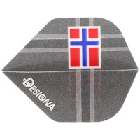 Dart Flight mit Länderfahne Norwegen