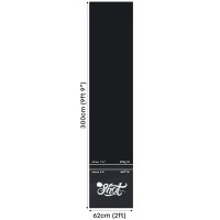 Dartmatte schwarz mit Abwurflinie 237cm, 300 x 60 cm