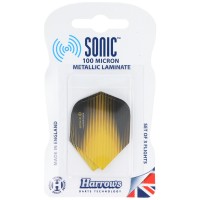 Harrows Dartflight Sonic Metallic Laminate, Std, gelb