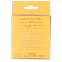Cuesoul integrierte Dart Flights AK7, Standard M, transparent gelb