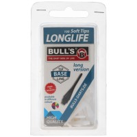 Bull&#39;s Longlife Long Softspitzen, 6mm, weiß, 100 Stück