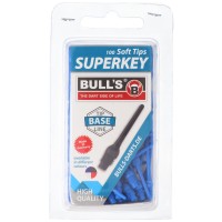 Bull&#39;s Superkey Softspitzen, 6mm, blau, 100 Stück