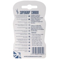 Harrows Supergrip Carbon Schaft, midi, schwarz und silber, 3 Stück
