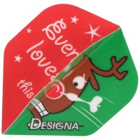 Dartflight mit Motiv Weihnachten, Rudolph, 3 Stück
