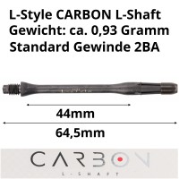 L-Style Schaft Carbon, 440 Silent Slim, schwarz, 3 Stück