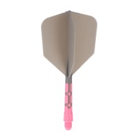Cuesoul integrierte Dart Flights AK7, Standard M, grau pink