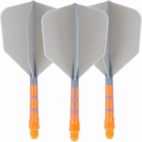Cuesoul integrierte Dart Flights AK7, Standard M, grau orange