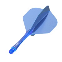 Winmau Fusion Dart Flight und Shaft, Standard, azur blau, intermediate, 28mm