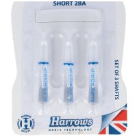 Harrows Supergrip Short, 2BA,3er Set, transparent/blau