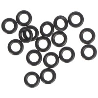 Schaftgummiringe schwarz, 20 Stück, Durchmesser ca. 0,4cm