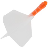 Cuesoul integrierte Dart Flights AK7, Standard M, transparent orange