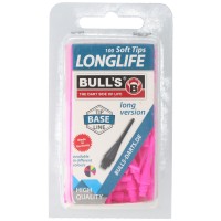 Bull&#39;s Longlife Long Softspitzen, 6mm, pink, 100 Stück