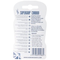 Harrows Supergrip Carbon Schaft, medium, schwarz und silber, 3 Stück