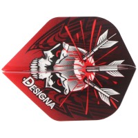 Designa Dartflight Darts in Skull, Std., 3 Stück