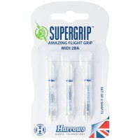Harrows Supergrip Midi 2BA,3er Set, transparent/blau